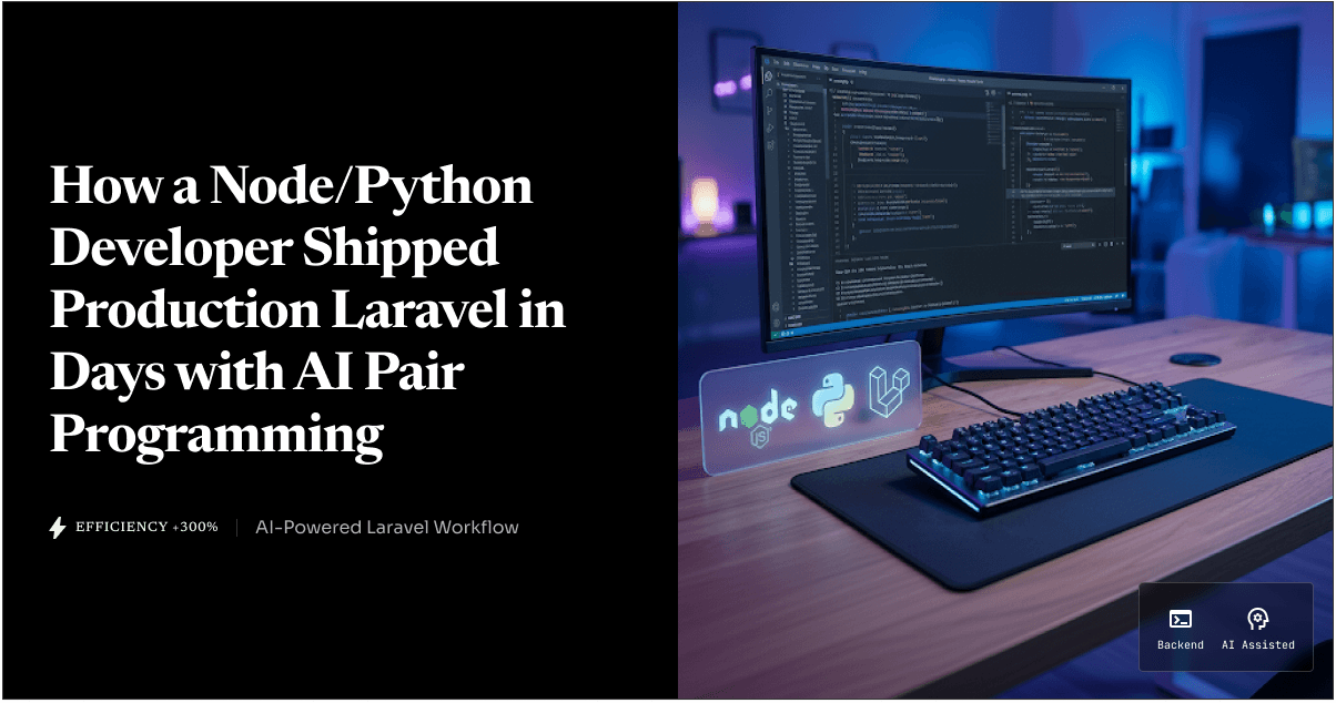 How a Node/Python Developer Shipped Production Laravel in Days with AI Pair Programming